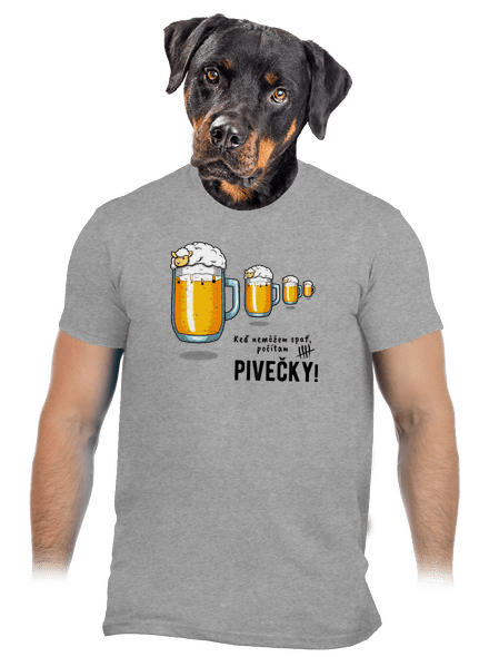 Pivečka pánske tričko Sport Grey