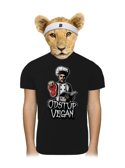 Odstup vegane detské športové tričko Black