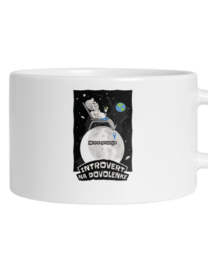 Introvert na dovolenke hrnček makronka White
