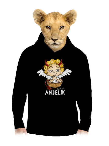 Anjelik detská mikina klokanka Black