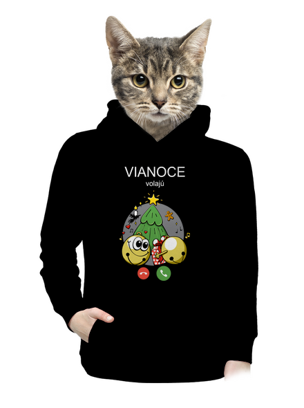 Vianoce volajú dámska mikina klokanka Black