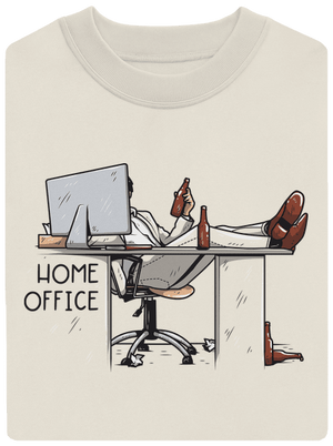 Home Office unisex mikina bez kapucne Off White