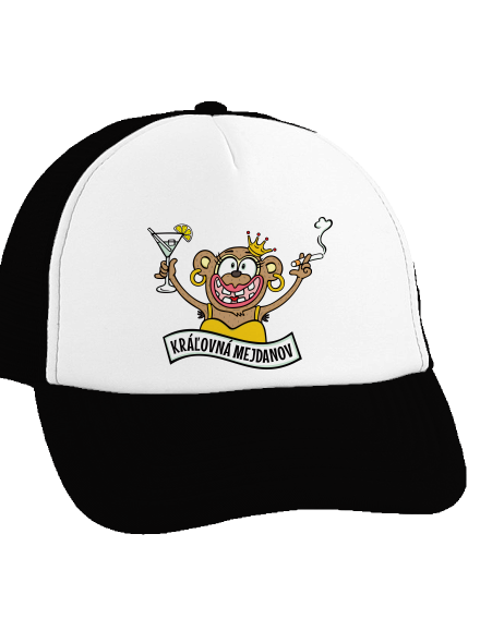 Kráľovná mejdanov šiltovka truckerka Black cap