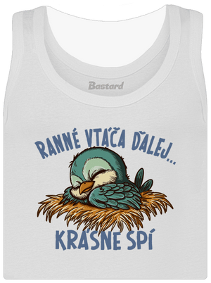 Ranné vtáča spí dámske tielko klasické White