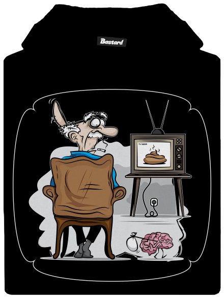 TV News detská mikina klokanka Black