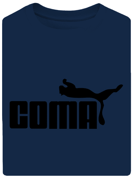 Coma unisex tričko oversized Midnight Blue