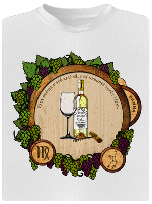 Vínny horoskop: Panna pánske športové tričko White