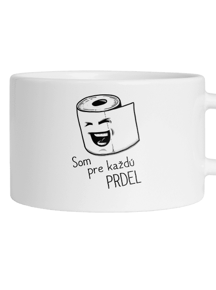 Prdel hrnček makronka White