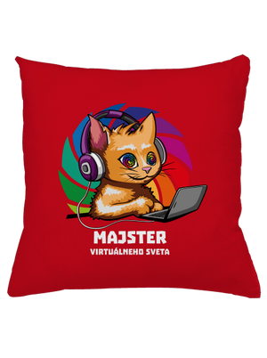 Majster virtuálneho sveta vankúš Red