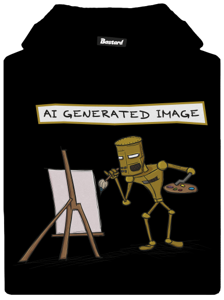 AI generated image detská mikina klokanka Black