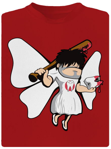 Zúbková víla pánske športové tričko Red Mal