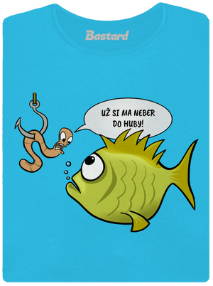 Ryba a dážďovka dámske tričko s lemom Blue Atol