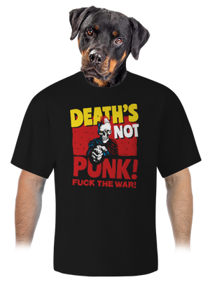 Death's not punk unisex tričko oversized Black