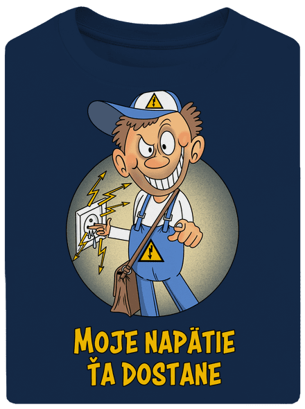 Moje napätie unisex tričko oversized Midnight Blue