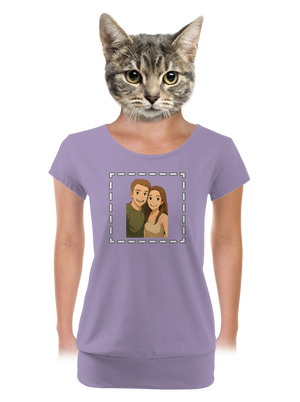 Ghibli efekt z vlastnej fotky dámske tričko s lemom Lavender