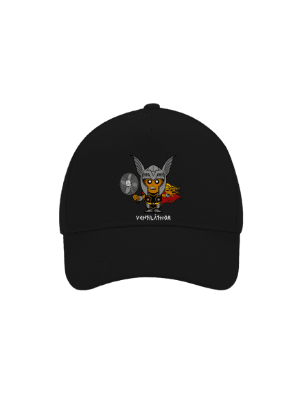 Ventiláthor šiltovka baseballka Black