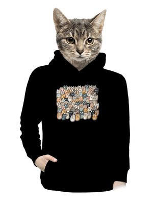 Nájdi čerta dámska mikina klokanka Black