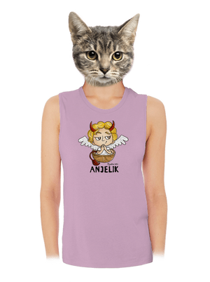 Anjelik dámske tielko voľné Lilac