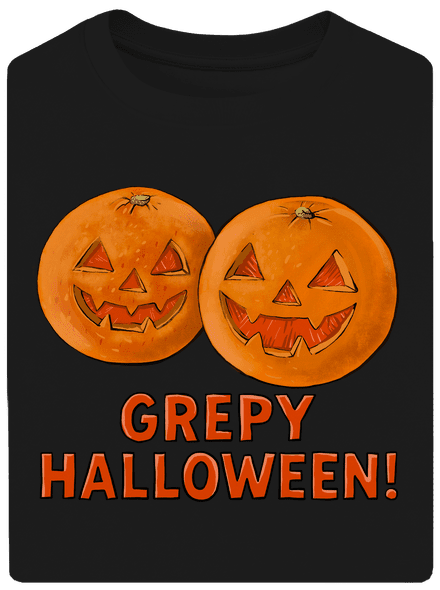 Grepy Halloween unisex tričko oversized Black