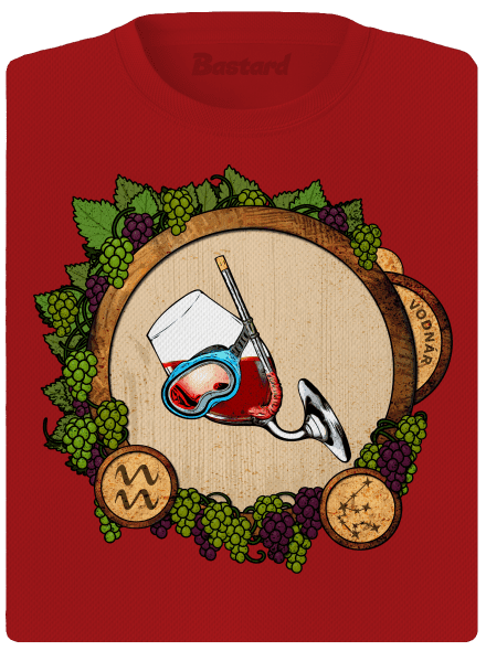 Vínny horoskop: Vodnár dámske športové tričko Red Mal