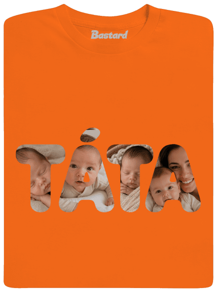 Nápis ocko z vlastných fotiek pánske tričko Orange