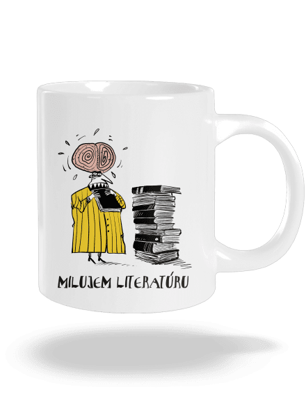 Milujem literatúru veľký hrnček White