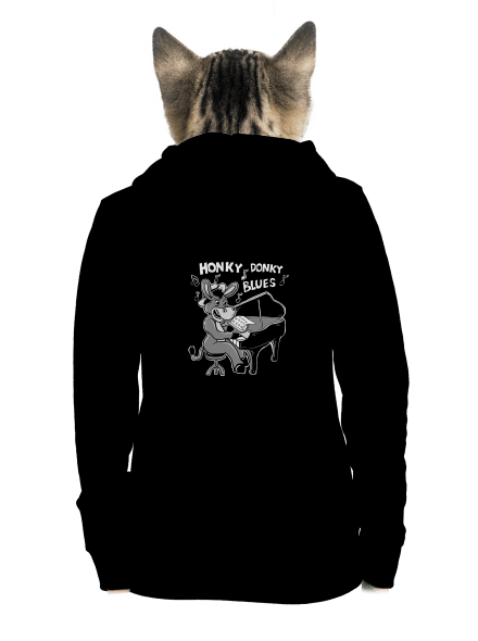 Honky donky blues dámska mikina na zips Black
