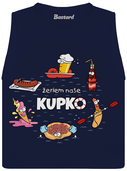 Slovenské kupko dámske tielko voľné Navy
