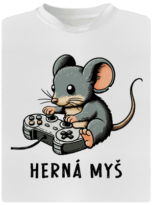Herná myš detské športové tričko White