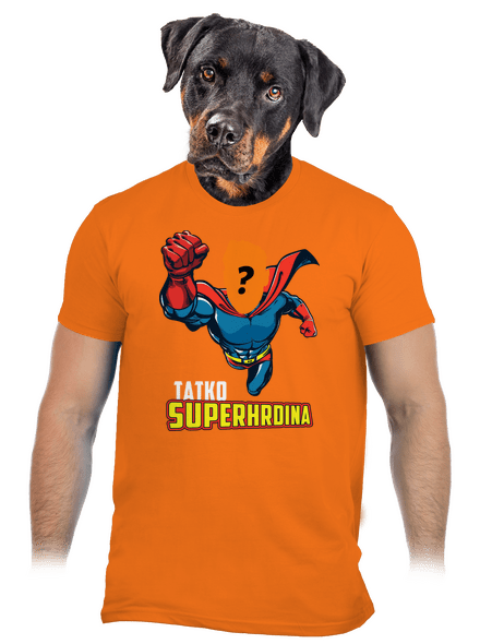 Tatko superhrdina pánske tričko Orange