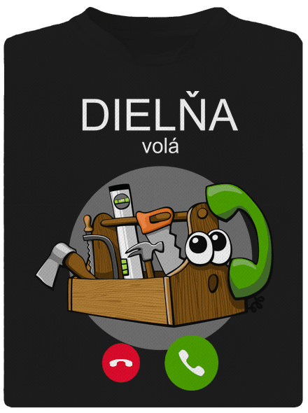 Dielňa volá pánske športové tričko Black