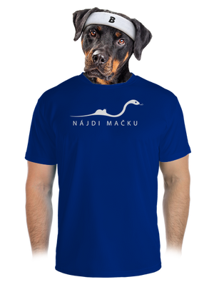 Nájdi mačku pánske športové tričko Royal Blue Mal