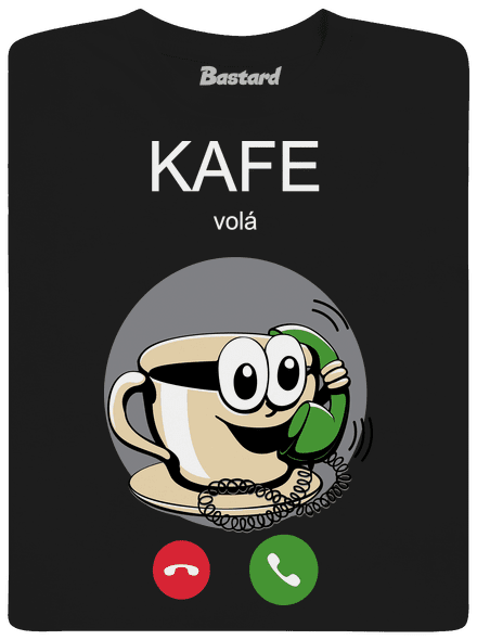 Kafe volá pánske tričko Black