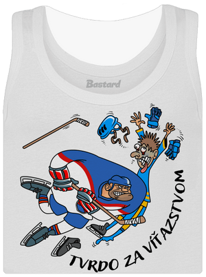 Tvrdo za víťazstvom dámske tielko klasické White