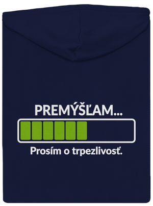 Premýšľam pánska mikina na zips Navy