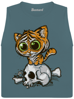 Tigrík dámske tielko voľné Heather Deep Teal