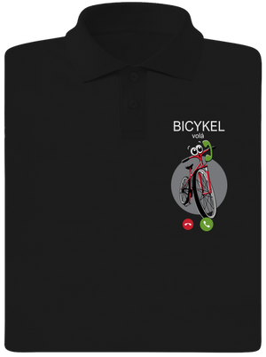 Bicykel volá pánska polokošeľa Black
