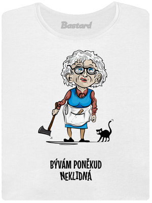 Neklidná - vlastný text dámske tričko s lemom White