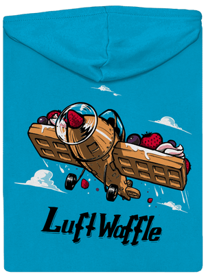 Luftwaffle dámska mikina na zips Blue Atol