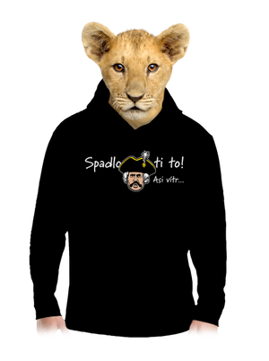 Spadlo ti to detská mikina klokanka Black