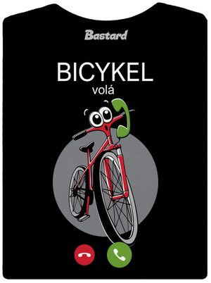 Bicykel volá dámske tričko s lemom Black