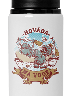 Hovädá na vode flaša na vodu White