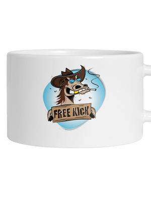 Free kick hrnček makronka White