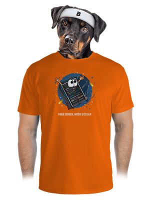 Padá server pánske športové tričko Neon Orange