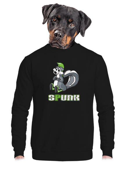 Spunk unisex mikina bez kapucne Black