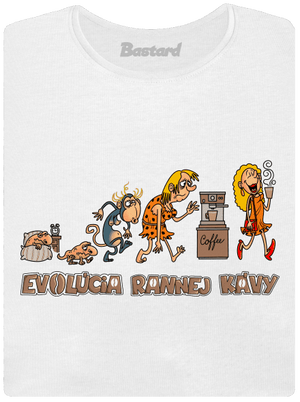 Evolúcia rannej kávy dámske tričko White