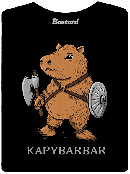 Kapybarbar dámske tričko s lemom Black