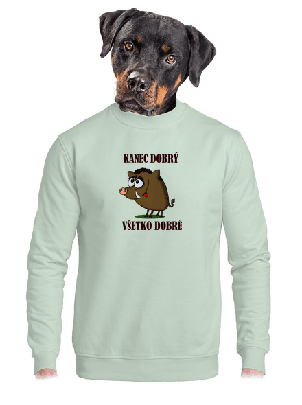 Kanec dobrý unisex mikina bez kapucne Blush Mint
