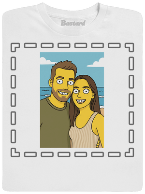 Simpsonovi z vlastnej fotky pánske dlhý rukáv White