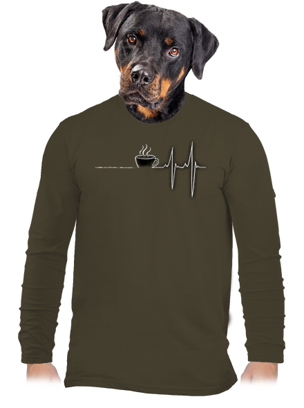 Coffee help pánske dlhý rukáv Urban Khaki
